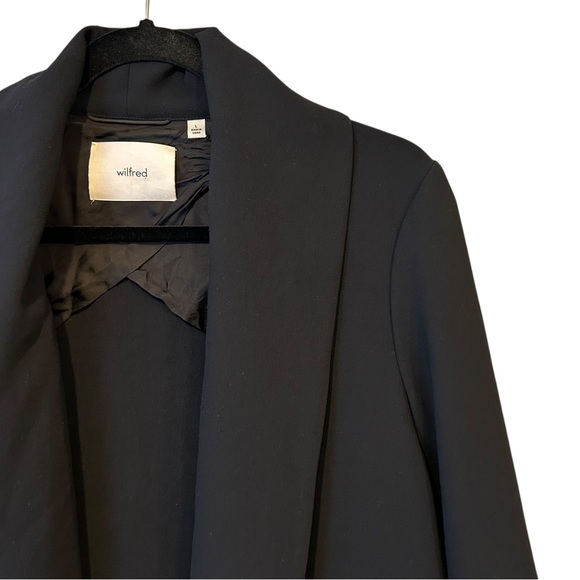 Aritzia Wilfred Chevalier Jacket Lightweight, Open-Front Blazer Black - Picture 9 of 16